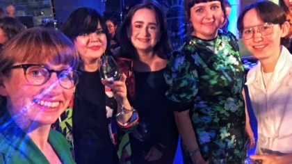 CCA staff and CCA Research Associate Frances Whorrall-Campbell at the Museum of the Year ceremony CCA staff and CCA Research Associate Frances Whorrall-Campbell at the Museum of the Year ceremony