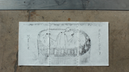 Áine Crawford Milk Factory, [2/19], He Said/She Said (2025-2026), monoprint series on Japanese paper
