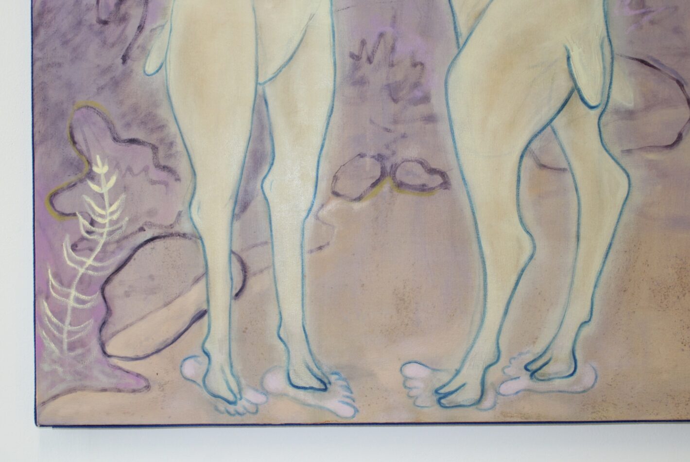 Natalie Gibson (Detail) Midsummer night, Sweet delight, 2026, 140 x 240 cm, Oil on canvas.
