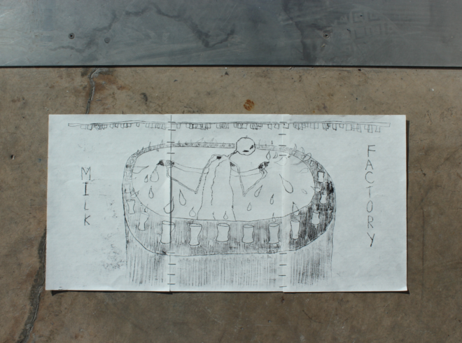 Áine Crawford Milk Factory, [2/19], He Said/She Said (2025-2026), monoprint series on Japanese paper