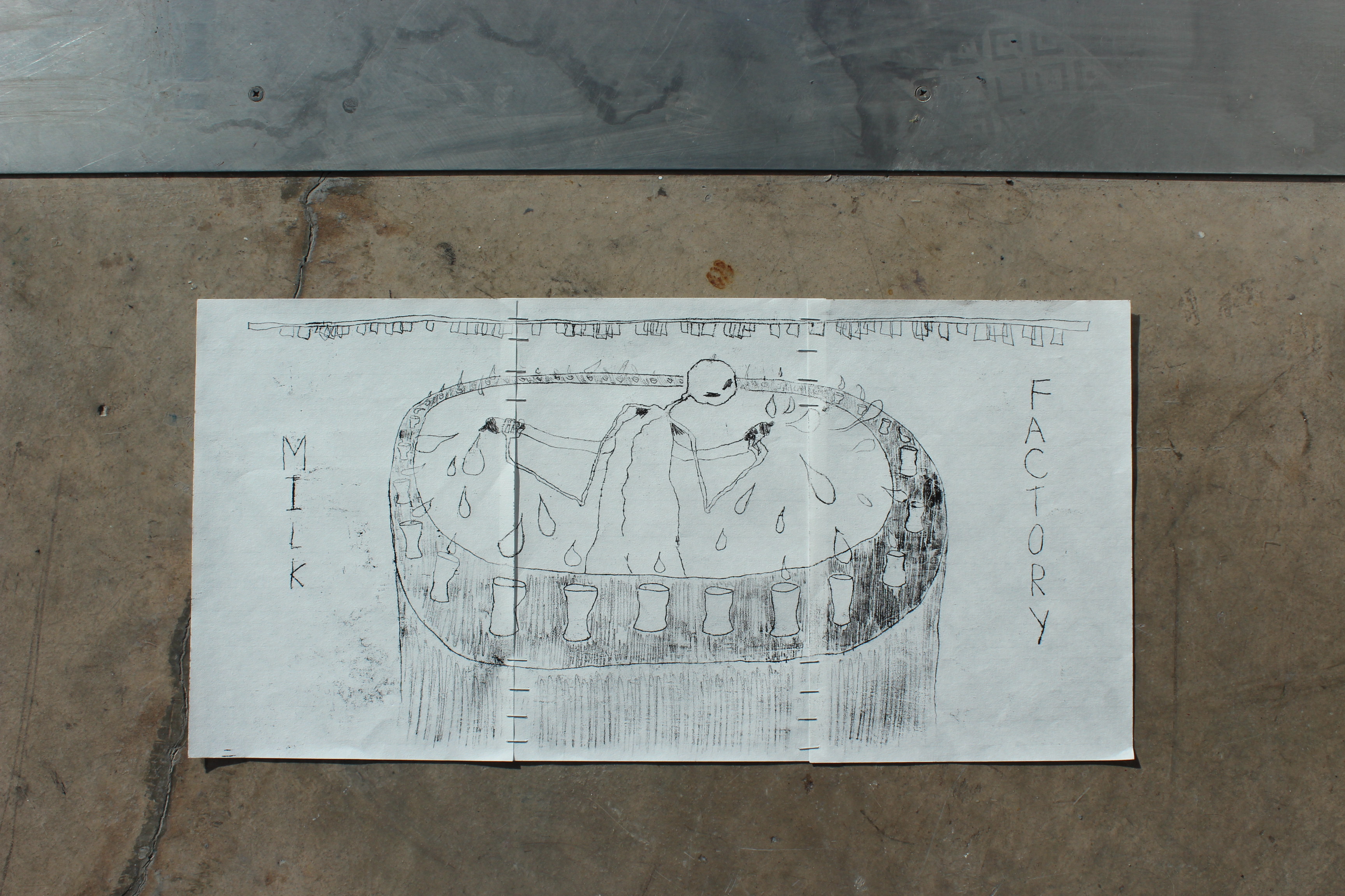 Áine Crawford Milk Factory, [2/19], He Said/She Said (2025-2026), monoprint series on Japanese paper